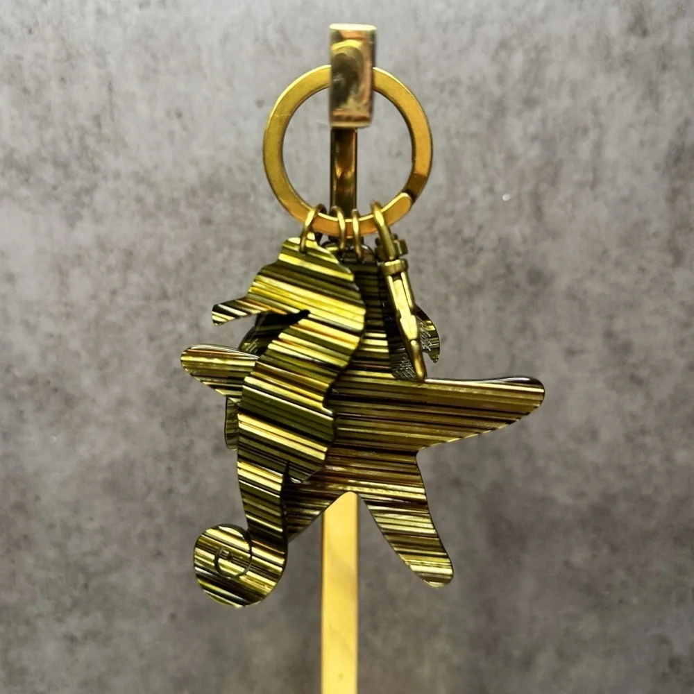 Zimmermann Beach Charm Gold Tone Acetate Keychain